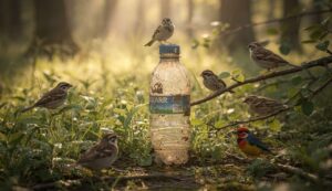 This Recycled Bottle Acts Like a Magnet: Birds Flock to It Nonstop